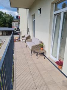 Balkón nebo terasa v ubytování Apartmán u starého pivovaru