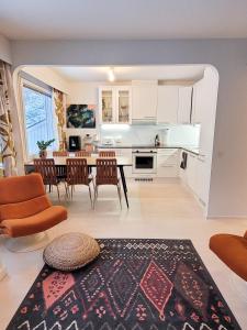 Χώρος καθιστικού στο Nordic lodge