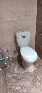 La salle de bains est pourvue de toilettes blanches. dans l'établissement NAREK B&B, à Goris