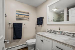 a bathroom with a toilet and a sink and a mirror at 147 McCloud - The Perfect McCloud Getaway in Incline Village +13 photos