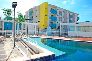 Πισίνα στο ή κοντά στο Flat Completo aconchegante 200 metros da Avenida Fiúsa em Ribeirão +32 φωτογραφίες