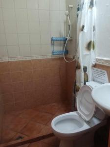 a bathroom with a toilet and a sink at WJV INN JY in Cebu City