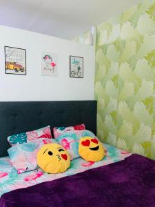 Ένα ή περισσότερα κρεβάτια σε δωμάτιο στο Condo staycation in Marilao +17 φωτογραφίες