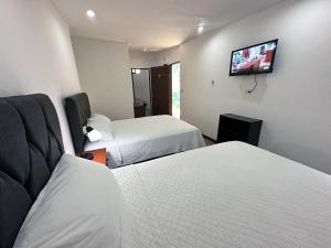 Postel nebo postele na pokoji v ubytování Surf Ranch Tamarindo