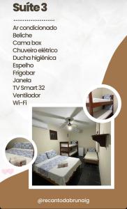 ulotka dla sypialni z dwoma łóżkami w pokoju w obiekcie Recanto da Bruna Ilha Grande w mieście Angra dos Reis