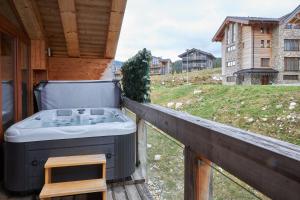 A garden outside Chalet Jasná Wellness Apartment Saskia jacuzzi & sauna