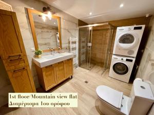 Kúpeľňa v ubytovaní Casa Delicosta- 2 Flat Country house with garden, 15 min from Trikala