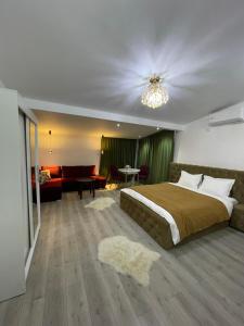 Vila Zoe BucharestAirport&Therme&Parking Otopeni客房内的一张或多张床位