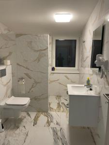 Koupelna v ubytování Apartman