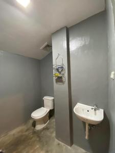 a bathroom with a toilet and a sink at Dee Siargaonon Homestay in General Luna
