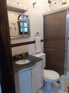 Koupelna v ubytování Casa Amarela