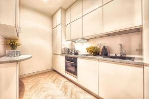 Kuchyň nebo kuchyňský kout v ubytování Milosrdnych Apartments