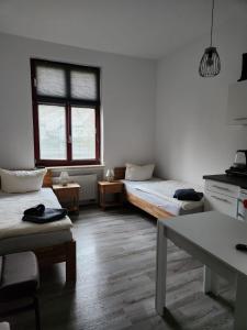 Posezení v ubytování Unterkunft Greifswald