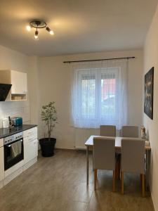 Kuchyň nebo kuchyňský kout v ubytování Ferienwohnung "Wohnung in Haus"
