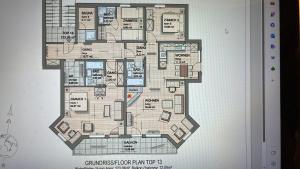 Plán poschodí v ubytovaní Select Apartment Top 13by Alpina