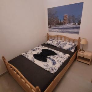 Izerskie Cztery Pory Roku tesisinde bir odada yatak veya yataklar