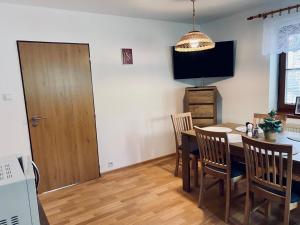Kuchyň nebo kuchyňský kout v ubytování Apartmán Mája