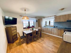 Kuchyň nebo kuchyňský kout v ubytování Apartmán Mája