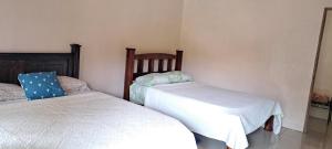 a bedroom with two beds in a room at Paradise Rio Celeste 2 in Bijagua +1 photo