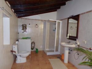 La salle de bains est pourvue de toilettes et d'un lavabo. dans l'établissement CASA DIEGUITO, TURISMO RURAL, à Valleseco