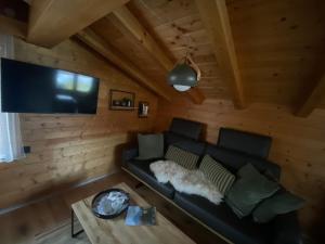 Televízia a/alebo spoločenská miestnosť v ubytovaní Ferienwohnung HOAMAT