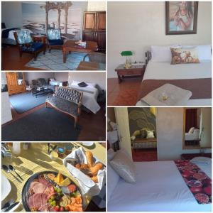 un collage de photos d'une chambre d'hôtel dans l'établissement Beit-El BnB, à Polokwane