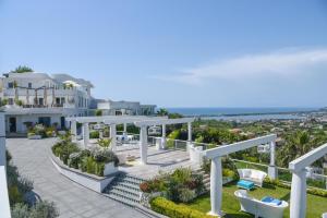 an aerial view of a house with a balcony at Villa Gervasio in Bacoli