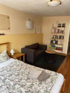 Posezení v ubytování Küferhof Ferienwohnung St. Martin