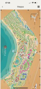a map of margaritas at the beach at Domina Coral bay elisir SPA in Sharm El Sheikh