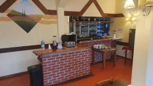 Kuchyň nebo kuchyňský kout v ubytování Hotel Viola