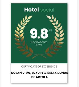 a logo for a hotel with a laurel wreath at Ocean view, Luxury & Relax Dunas de Artola in Marbella