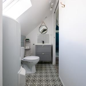 un baño con inodoro y lavabo en Liris - Hyper Centre - Wifi - 4 personnes - Rêve au Mans, en Le Mans