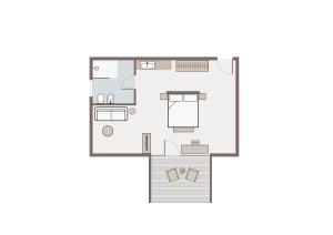 a floor plan of a house at Hotel Bewaller in Obereggen