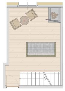 a floor plan of a room with at Hotel Al Cervo in Tesero
