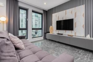 Luxurious Apartment with Two Bedrooms and Parking in Gdynia by Renters 휴식 공간