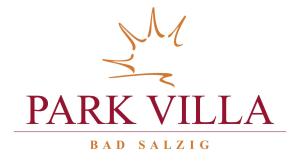 um logótipo para um restaurante chamado bark villa má salina em PARK VILLA zentral am Mittelrhein em Boppard