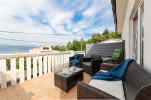 Balkón nebo terasa v ubytování Apartments in Vrbnik - Insel Krk 13606