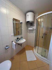 Kúpeľňa v ubytovaní Apartmány F - chata SVOBODĚNKA