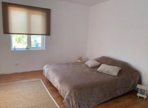 een slaapkamer met een bed en een raam bij Captivating 3-Bed House in Ognen in Ognen