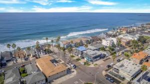 an aerial view of a city and the ocean at Tower 9 D in Oceanside