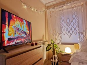 TV a/nebo společenská místnost v ubytování Apartament Strzyżowiec 80