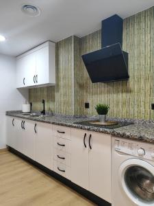 a kitchen with a washer and a washing machine at Fernando Quero 21 in Andújar