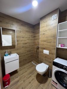 un baño con inodoro y lavabo en STAN NA DAN MILA, en Irig