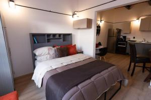 Krevet ili kreveti u jedinici u okviru objekta Encantadora Suite con Roof Garden en Roma Nte.