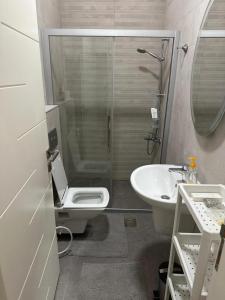 Salle de bains dans l'établissement a luxurious cozy furnished apartment for rent in um uthaina