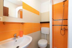 a bathroom with a toilet and a sink at Apartment in Vrbnik/Island Krk 35842 in Vrbnik