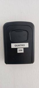 a black object with a white label on it at Quattro Beachfront Sea View Ap 206 in Larnaka