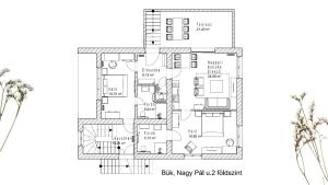 Půdorys ubytování Bükfalva NP2 Apartman