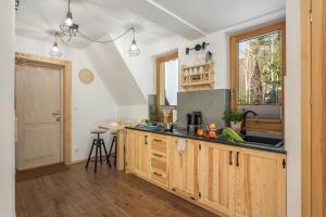 a kitchen with a sink and a counter top at Rent like home - Hidden Hill Szymaszkowa 12 in Zakopane