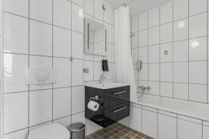 Kuchyň nebo kuchyňský kout v ubytování Máni Apartments